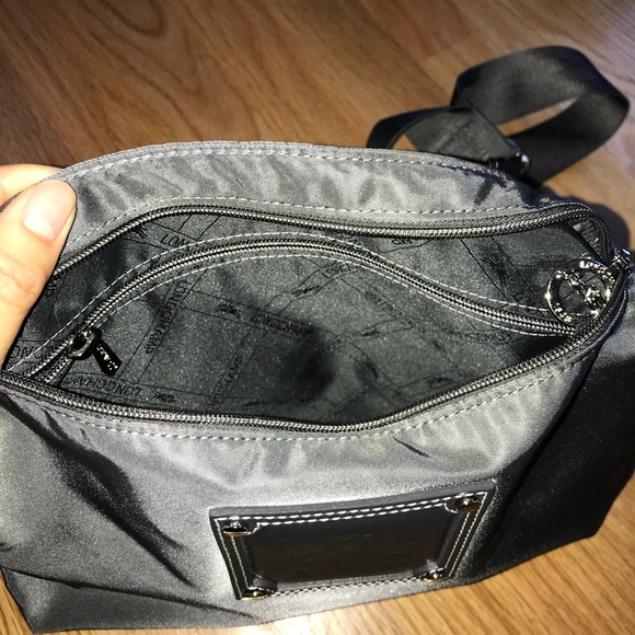 Longchamp Bags Copy Nwt Longchamp Xlight Grey Nylon Crossbody Purse